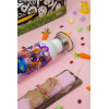 Easter Set, SS Metallic water bottle (620ml, stainless steel) & scented flat Easter candle (30cm) (PINK)