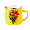 Yellow Enamel Metallic Cup 360ml
