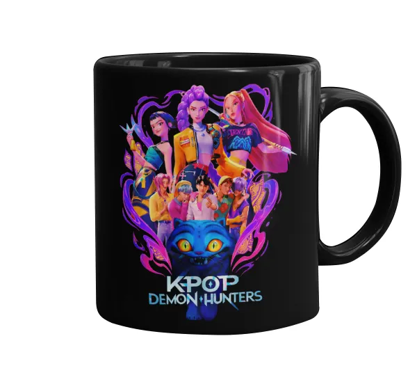 kpop Demon Hunters Huntrix — Mug black, ceramic, 330ml