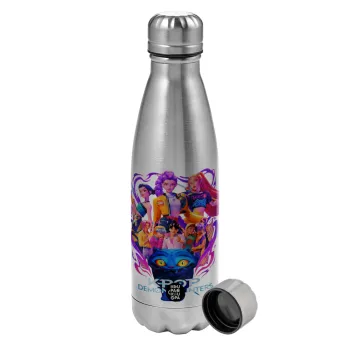 kpop Demon Hunters Huntrix, Metallic water bottle, stainless steel, 750ml