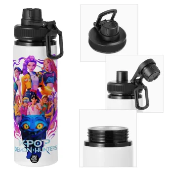 kpop Demon Hunters Huntrix, Metal water bottle with safety cap, aluminum 850ml