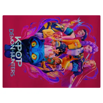 kpop Demon Hunters Huntrix, Επιφάνεια κοπής γυάλινη (38x28cm)
