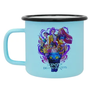 kpop Demon Hunters Huntrix, Κούπα Μεταλλική εμαγιέ ΜΑΤ σιέλ 360ml