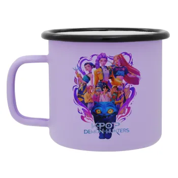 kpop Demon Hunters Huntrix, Κούπα Μεταλλική εμαγιέ ΜΑΤ Light Pastel Purple 360ml
