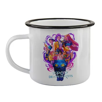 kpop Demon Hunters Huntrix, Κούπα εμαγιέ με μαύρο χείλος 360ml