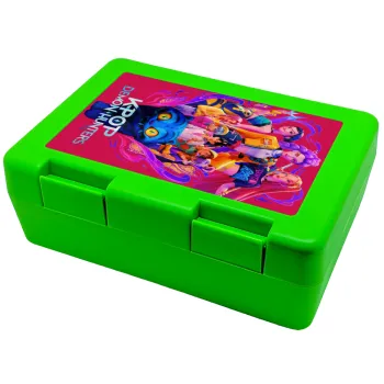 kpop Demon Hunters Huntrix, Children's cookie container GREEN 185x128x65mm (BPA free plastic)