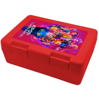 kpop Demon Hunters Huntrix, Children's cookie container RED 185x128x65mm (BPA free plastic)