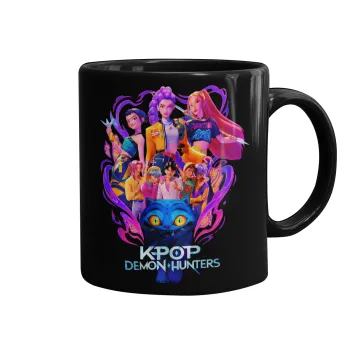kpop Demon Hunters Huntrix, Κούπα Μαύρη, κεραμική, 330ml