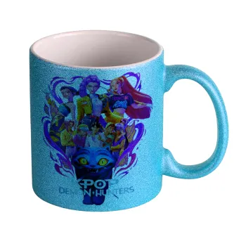kpop Demon Hunters Huntrix, Κούπα Σιέλ Glitter που γυαλίζει, κεραμική, 330ml