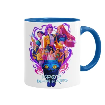 kpop Demon Hunters Huntrix, Κούπα χρωματιστή μπλε, κεραμική, 330ml