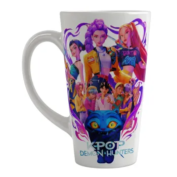 kpop Demon Hunters Huntrix, Κούπα κωνική Latte Μεγάλη, κεραμική, 450ml