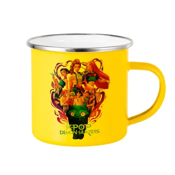 kpop Demon Hunters Huntrix, Yellow Enamel Metallic Cup 360ml