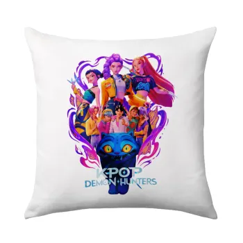 kpop Demon Hunters Huntrix, Sofa cushion 40x40cm includes filling
