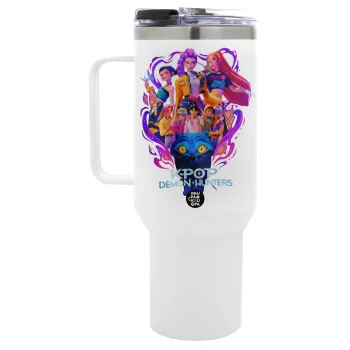 kpop Demon Hunters Huntrix, Mega Stainless steel Tumbler with lid, double wall 1,2L