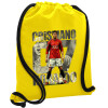 Backpack pouch GYMBAG Yellow, with pocket (40x48cm) & thick cords