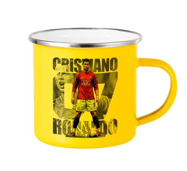Cristiano Ronaldo (Κριστιάνο Ρονάλντο) — Yellow Enamel Metallic Cup 360ml