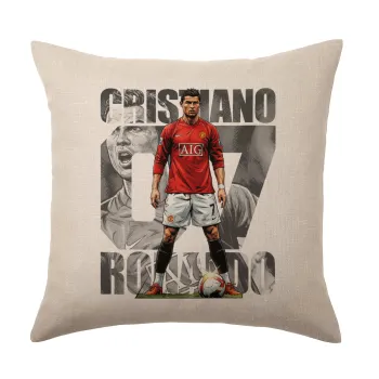 Cristiano Ronaldo (Κριστιάνο Ρονάλντο), Μαξιλάρι καναπέ ΛΙΝΟ 40x40cm περιέχεται το  γέμισμα