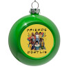 Green Christmas tree ornament bauble 8cm