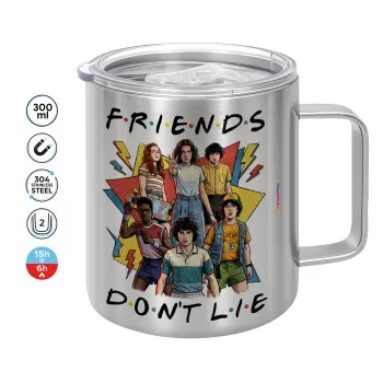 Friends Dont Lie, Stranger Things, Mug Stainless steel double wall 300ml