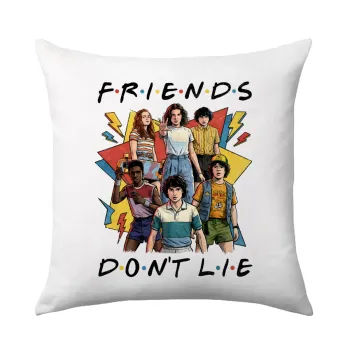 Friends Dont Lie, Stranger Things, Μαξιλάρι καναπέ 40x40cm περιέχεται το  γέμισμα