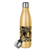 Glitter gold stainless steel thermos bottle, double-walled, 500ml