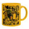 Ceramic coffee mug yellow, 330ml
