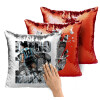 Μαξιλάρι καναπέ Μαγικό Κόκκινο με πούλιες 40x40cm περιέχεται το γέμισμα