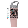 Pink color, 890ml (30oz) stainless Steel Tumbler with Handle