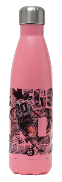 Diego Maradona (Ντιέγκο Μαραντόνα) — Metal mug thermos Pink Mat (Stainless steel), double wall, 500ml
