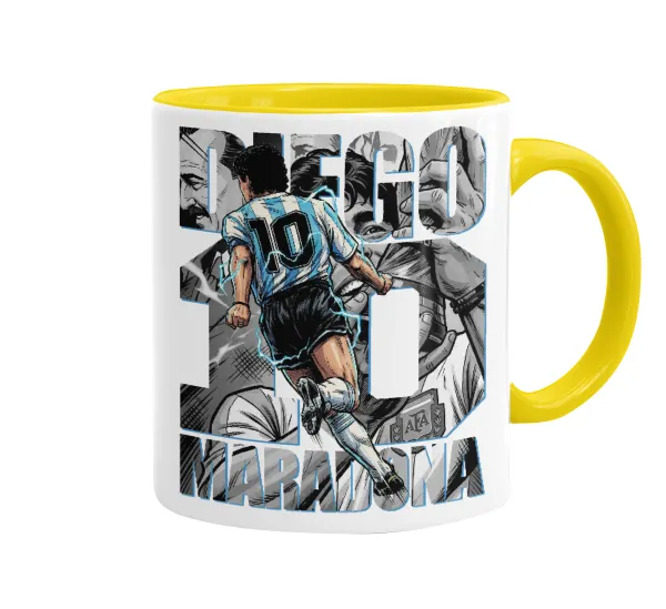 Diego Maradona (Ντιέγκο Μαραντόνα) — Κεραμική Κίτρινη, 330ml