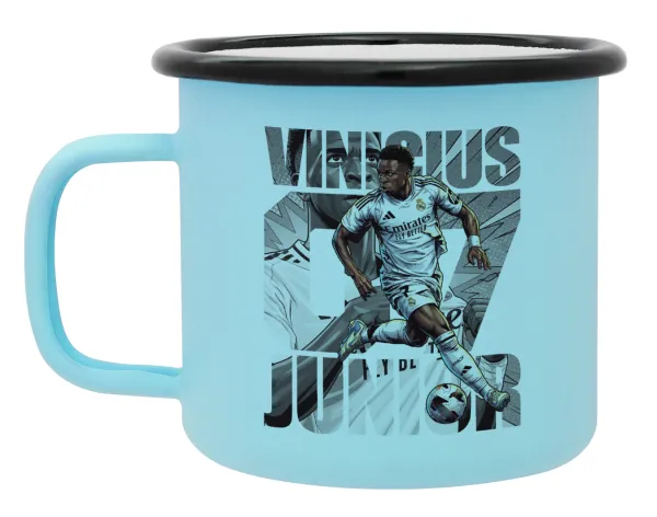 Vinícius Júnior (Βινίσιους Ζούνιορ) — Κούπα Μεταλλική εμαγιέ ΜΑΤ σιέλ 360ml