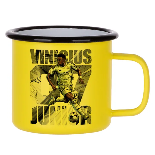 Vinícius Júnior (Βινίσιους Ζούνιορ) — Κούπα Μεταλλική εμαγιέ ΜΑΤ Κίτρινη 360ml
