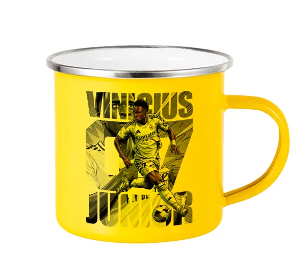 Vinícius Júnior (Βινίσιους Ζούνιορ) — Yellow Enamel Metallic Cup 360ml