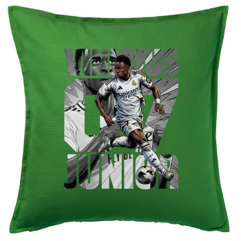 Vinícius Júnior (Βινίσιους Ζούνιορ), Sofa cushion Green 50x50cm includes filling