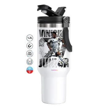 Vinícius Júnior (Βινίσιους Ζούνιορ), Mega Stainless steel Tumbler with lid, double wall 1,2L