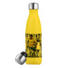 Yellow Stainless Steel Metallic Thermos, double-walled, 500ml