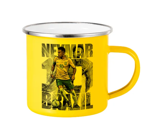 Neymar (Νεϊμάρ) — Yellow Enamel Metallic Cup 360ml