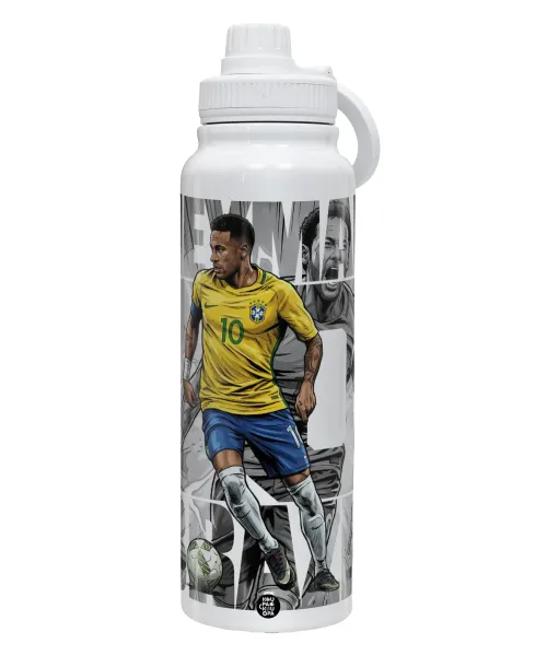 Neymar (Νεϊμάρ) — 1L Stainless Steel Thermal Bottle with Phone Holder & Double Wall Insulation