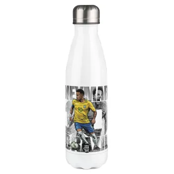 Neymar (Νεϊμάρ), Metal mug thermos White (Stainless steel), double wall, 500ml