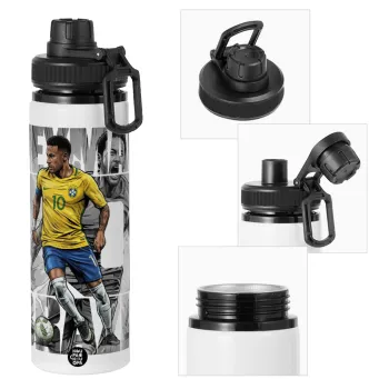 Neymar (Νεϊμάρ), Metal water bottle with safety cap, aluminum 850ml