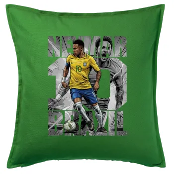 Neymar (Νεϊμάρ), Sofa cushion Green 50x50cm includes filling