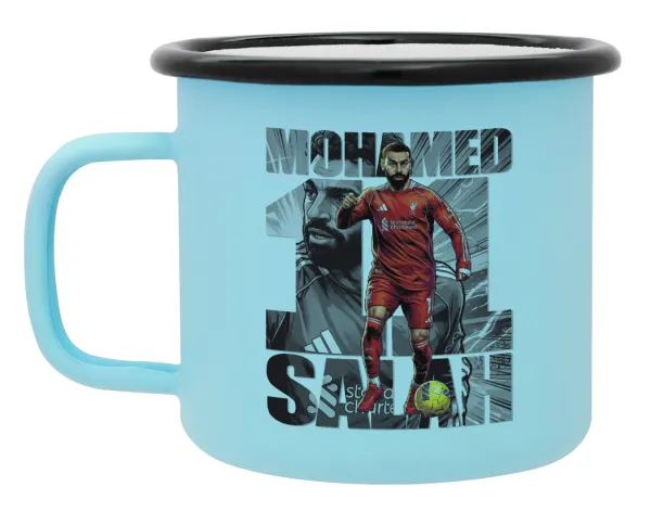 Mohamed Salah (Μοχάμεντ Σαλάχ) — Κούπα Μεταλλική εμαγιέ ΜΑΤ σιέλ 360ml