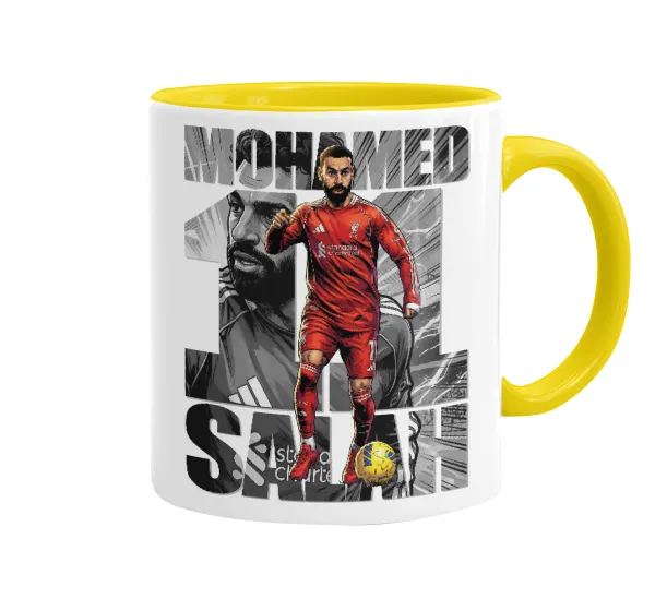 Mohamed Salah (Μοχάμεντ Σαλάχ) — Mug colored yellow, ceramic, 330ml
