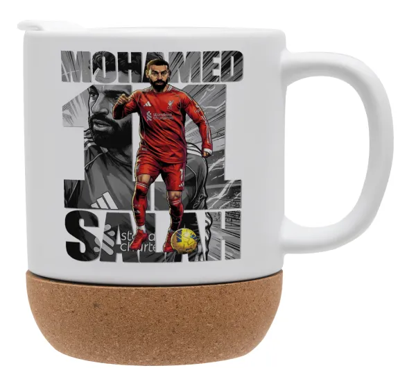 Mohamed Salah (Μοχάμεντ Σαλάχ) — Κούπα, κεραμική με βάση φελού και καπάκι (ΜΑΤ), 330ml