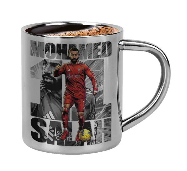 Mohamed Salah (Μοχάμεντ Σαλάχ) — Double-wall metal cup for espresso (220ml)