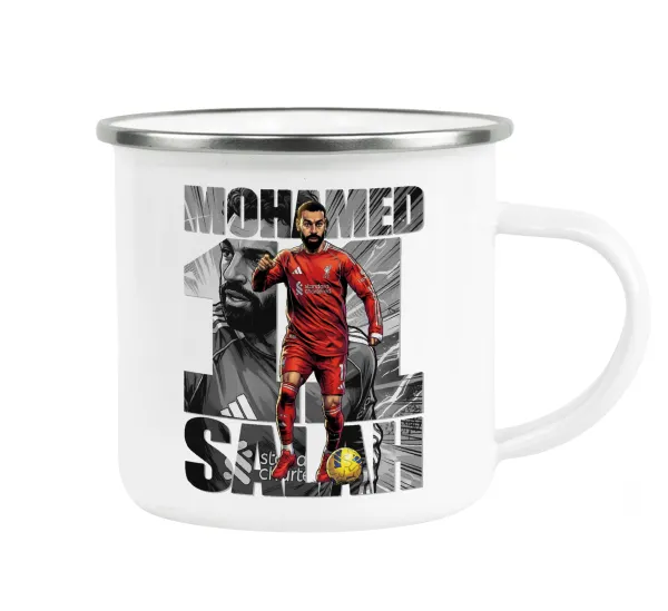Mohamed Salah (Μοχάμεντ Σαλάχ) — Metallic enamel cup white 360ml