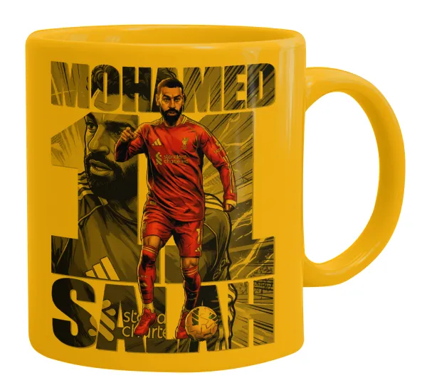 Mohamed Salah (Μοχάμεντ Σαλάχ) — Ceramic coffee mug yellow, 330ml