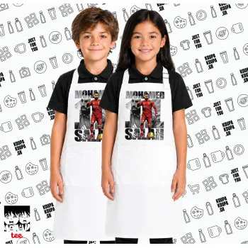 Mohamed Salah (Μοχάμεντ Σαλάχ), Λευκή ΠΑΙΔΙΚΗ Ποδιά μακριά Σεφ ολόσωμη με τσέπες