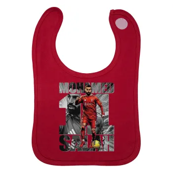 Mohamed Salah (Μοχάμεντ Σαλάχ), Σαλιάρα με Σκρατς Κόκκινη 100% Organic Cotton (0-18 months)