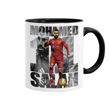 Mohamed Salah (Μοχάμεντ Σαλάχ), Mug colored black, ceramic, 330ml